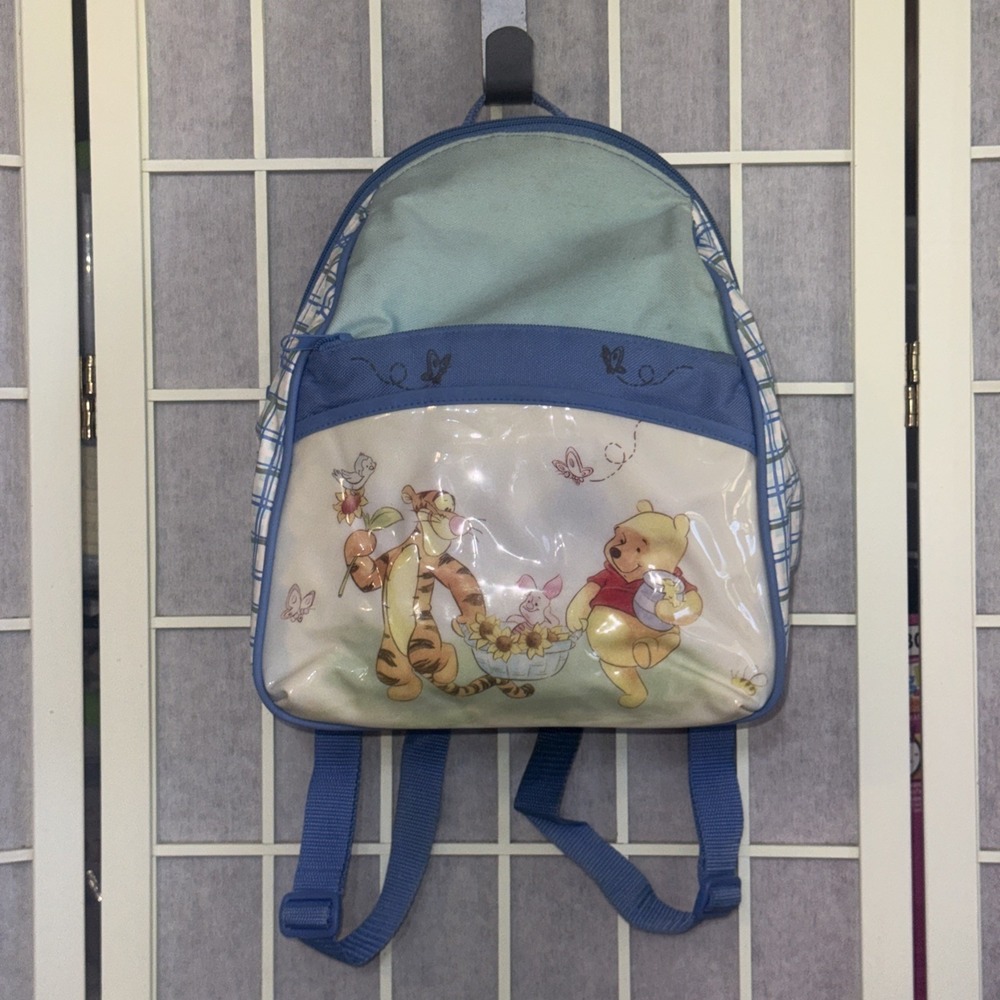 Vintage Y2K Winnie Pooh Tigger Piglet Butterflies Sunflower Backpack Diaper Bag